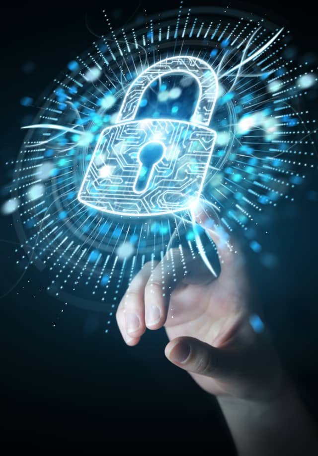 cyber security concept, padlock